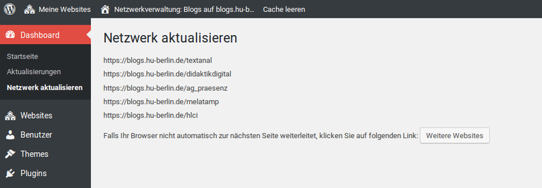 WordPress Blog Datenbankschema aktualisieren