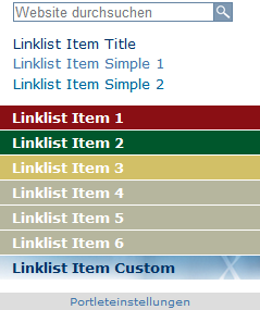 LinkList-Portlet Beispiel