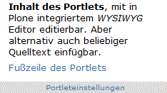 Statisches Portlet Beispiel