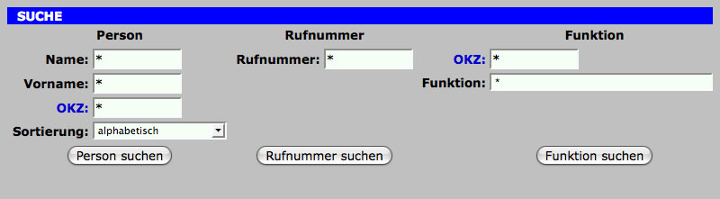 Ansicht des Suchfensters ohne Ergebnisse